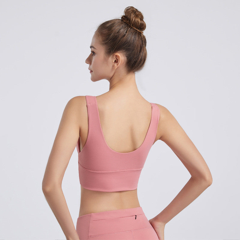 Ladies Fashion U Shape Back Fitness Top