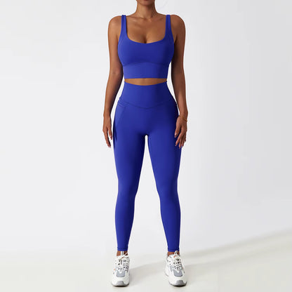 White Yoga Sets Women Sport Femme Rib Activewear Set Girls Seamless Fitness Suit Workout Clothes Athletic Wear Seamless Gym Set