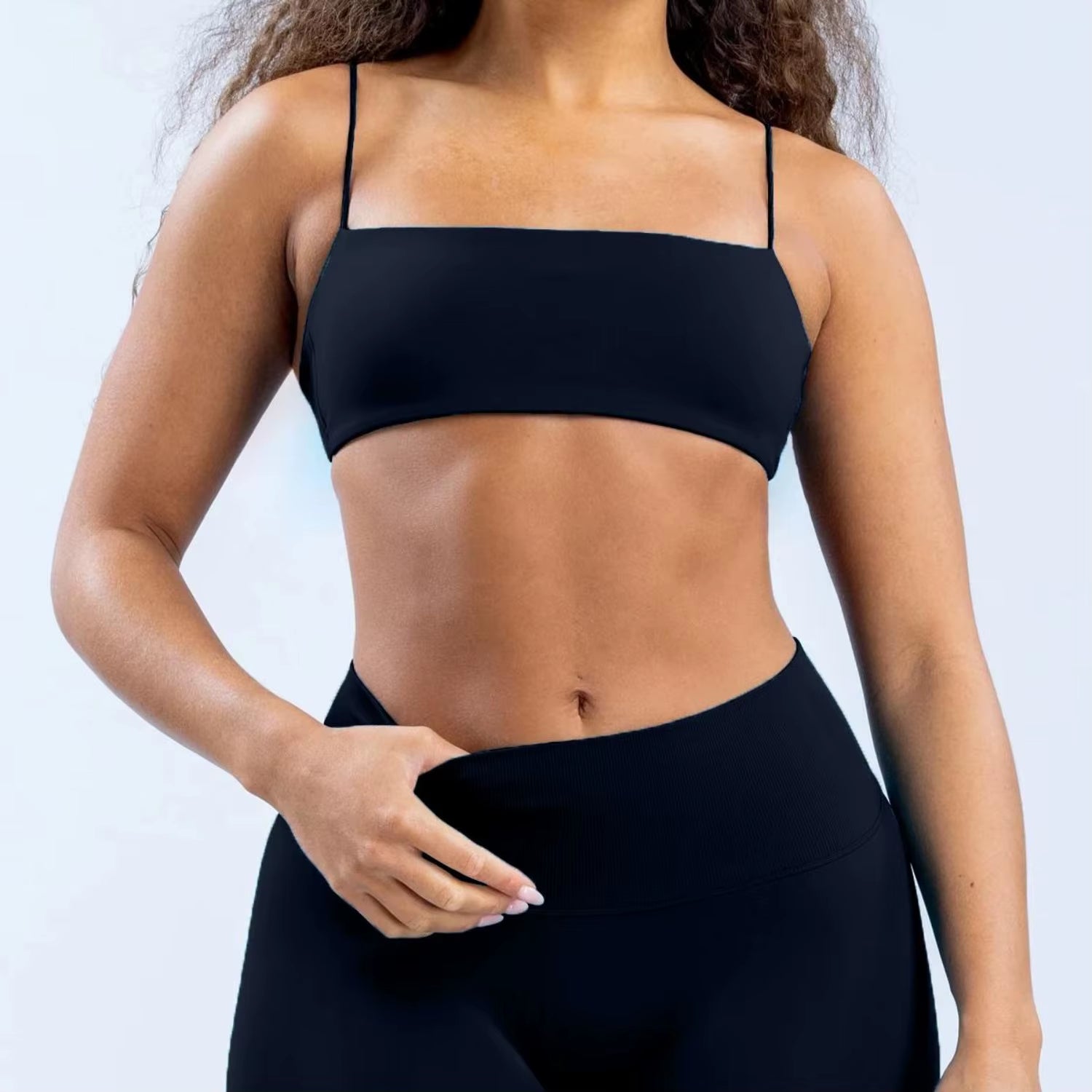 Strap Women Seamless Strappy Back Yoga Bra Medium Support Gym Crop Top Padded Sports Bra Fitness Top Wrap the Chest
