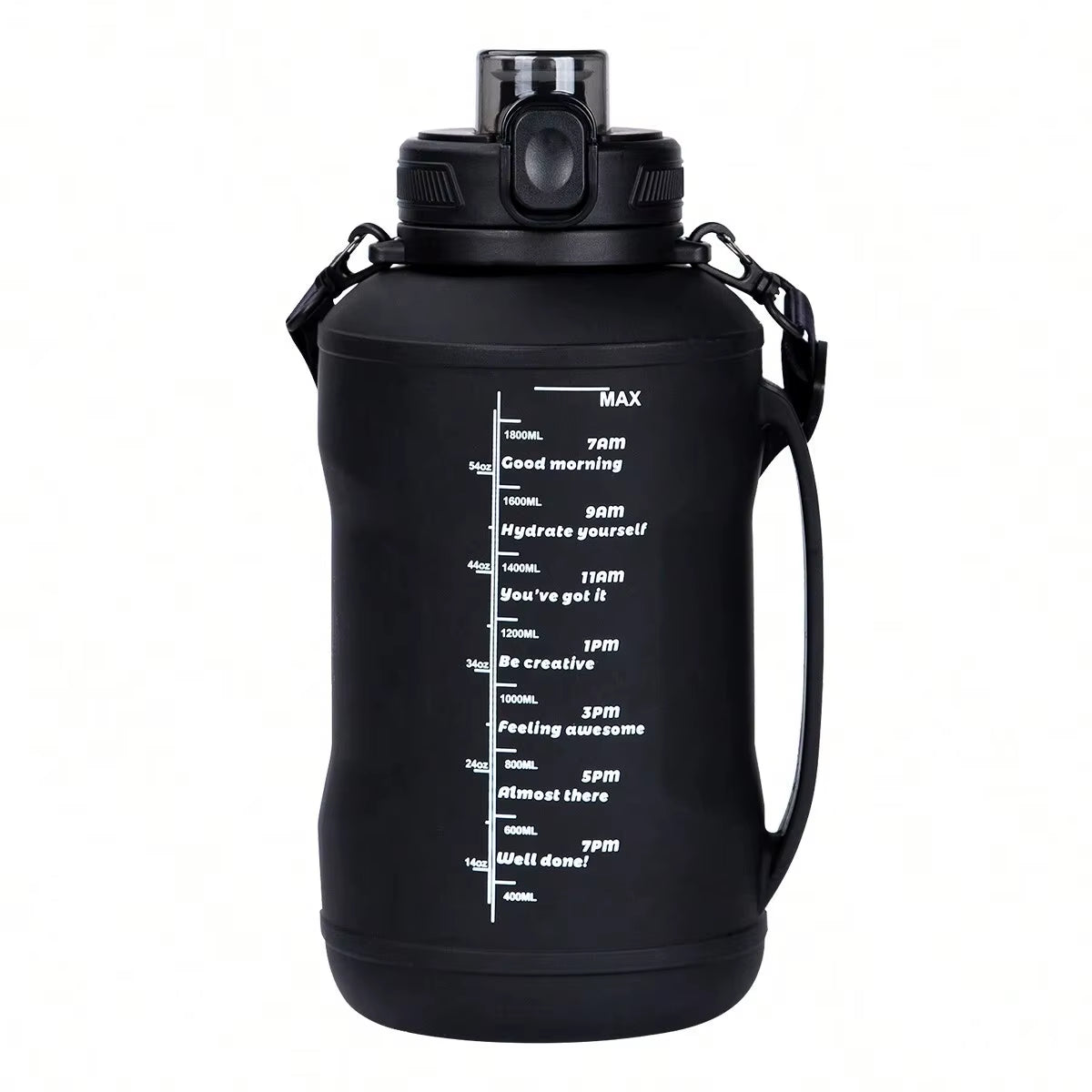 64Oz/2L Large Capacity Silicone Water Bottles Collapsible Water Bottle with Handle & Straw Travel Gym Camping Hiking Sports Cup