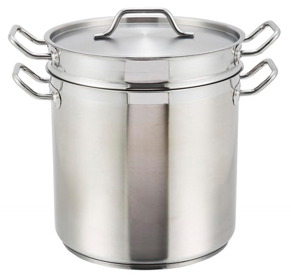 8 Quart Winware Stainless Double Boiler with Cover