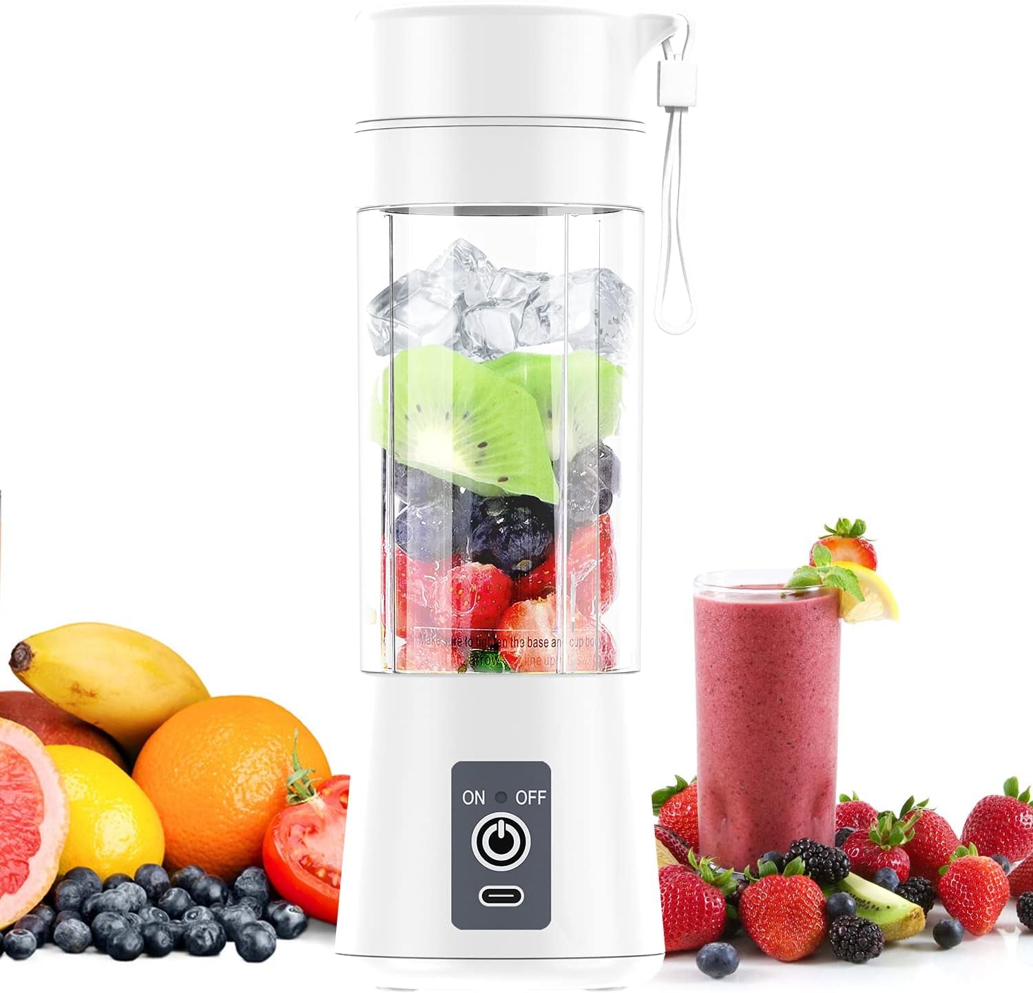 Personal USB Juicer for Smoothies & Shakes, 6 3D Blades