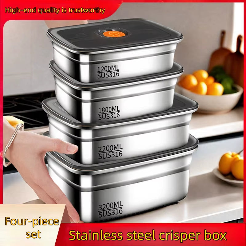 Stainless Steel Box Student Lunch Box with Lid Lunch Bento Food Box Outdoor Picnic Camping
