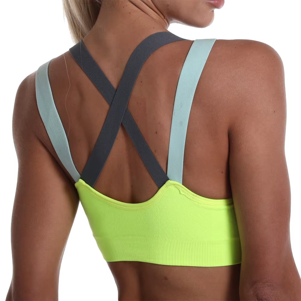 Women Seamless High Impact Sports Bra Yoga Fitness Top