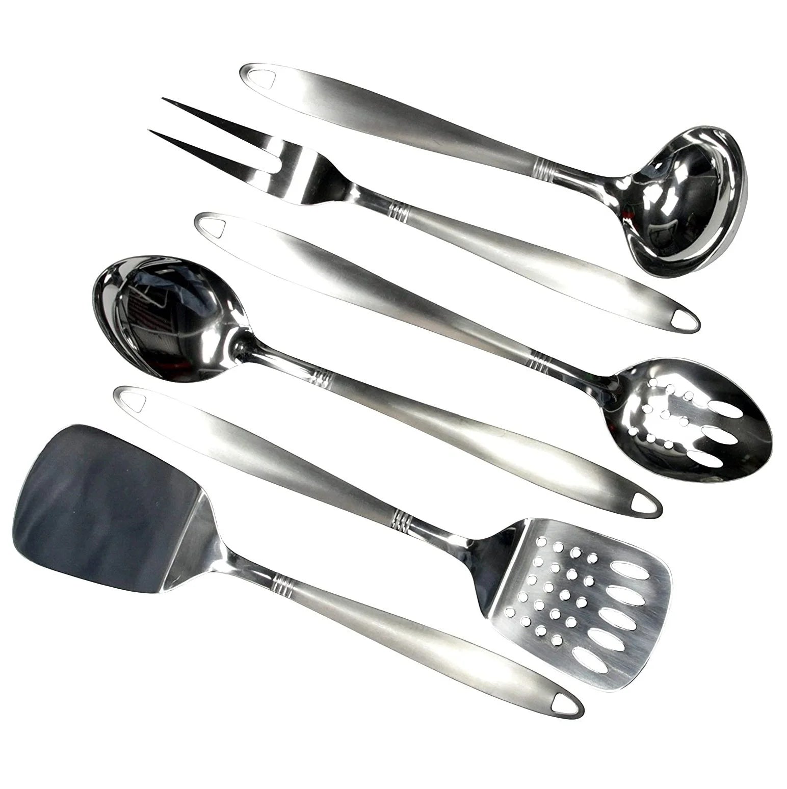 12.5" Long Stainless Steel Meat Serving Fork with Attractive Brushed Finish Handle 3 Pack