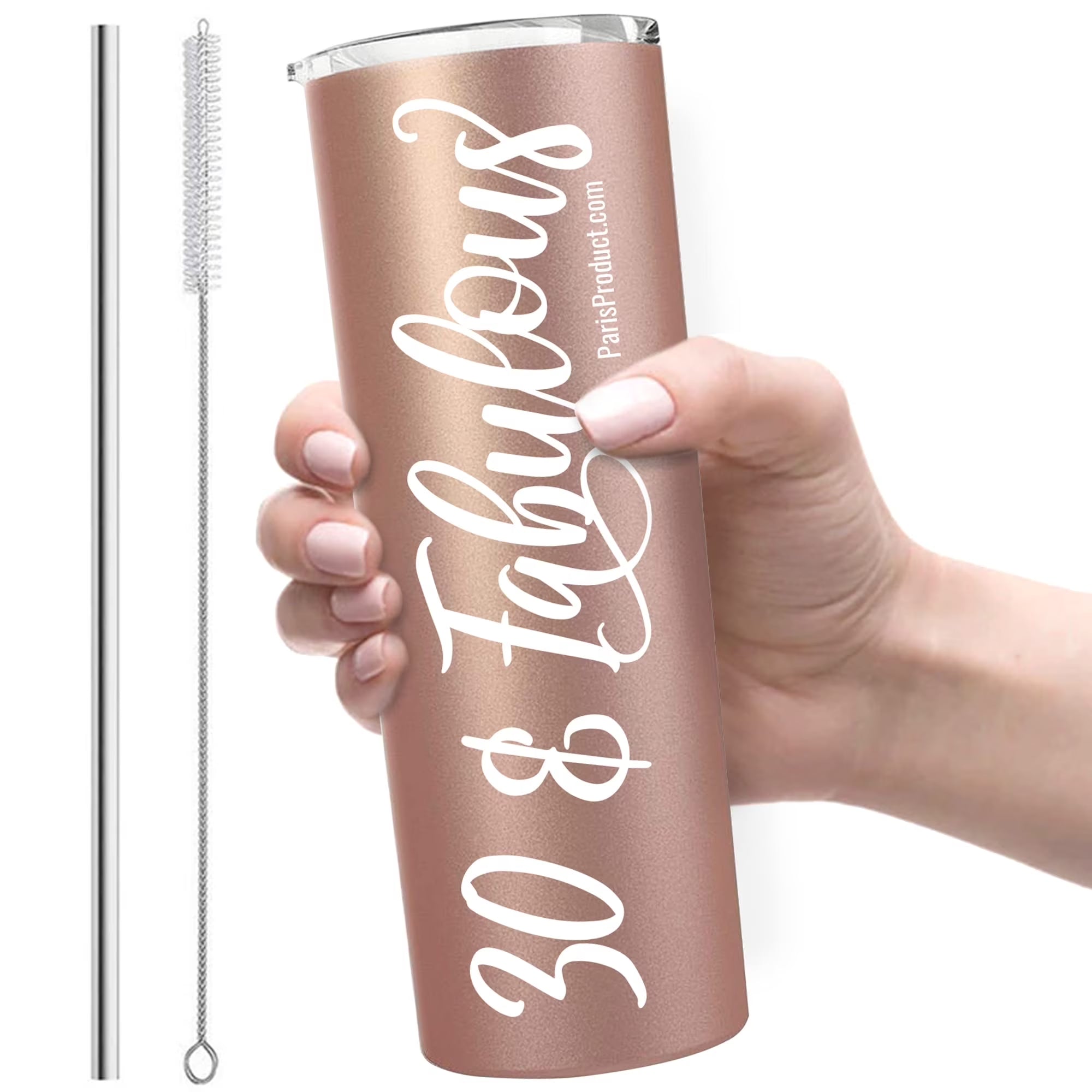 20 Oz Fabulous Stainless Steel Tumbler, Gifts for Women Skinny Tumbler with Lid and Straw