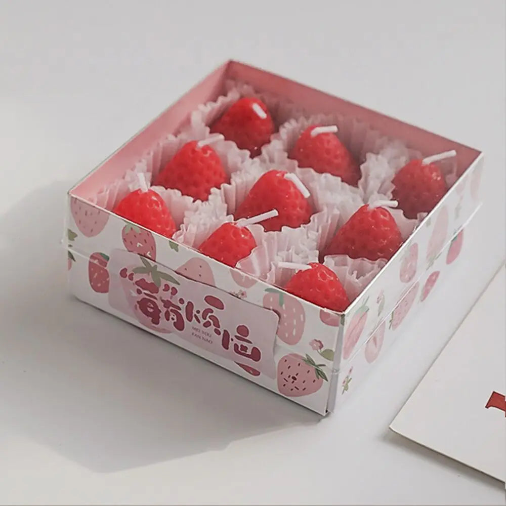 Strawberry Scented Candles Soy Wax Aromatherapy