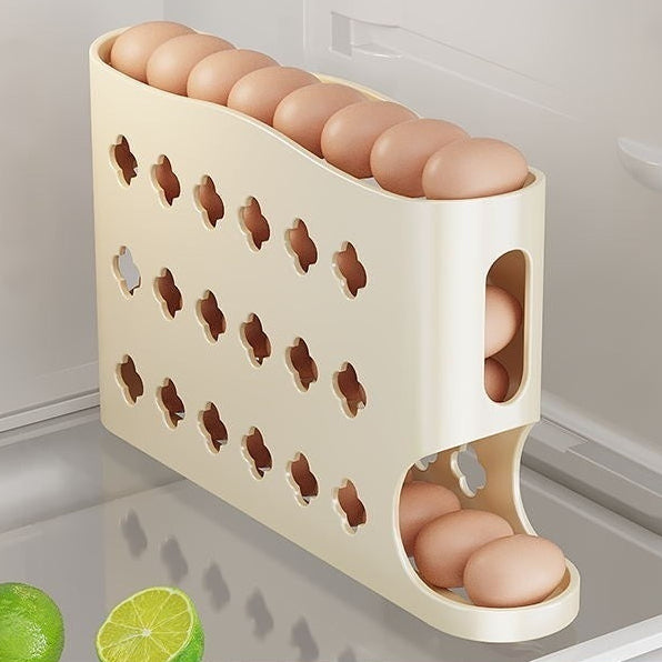 Multi-layer Household Refrigerator Side Door Rolling Egg Storage Box
