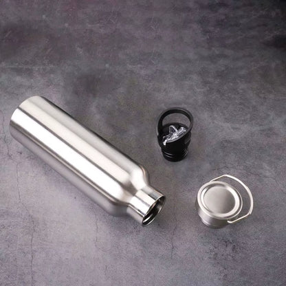 Stainless Steel Water Bottle with Straw for Gym Cycling Hiking Drinkware