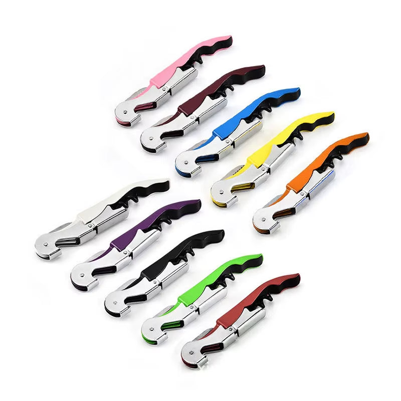 Stainless Steel Red Wine Beer Bottle Opener Cork Screw Multi Function Seahorse Safe Cut Can Kitchen Bar Tools