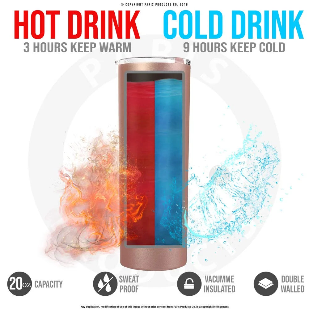 20 Oz Fabulous Stainless Steel Tumbler, Gifts for Women Skinny Tumbler with Lid and Straw