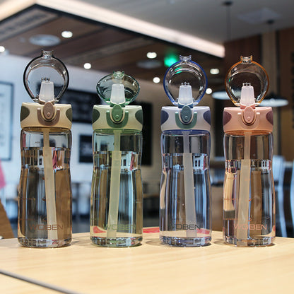 Stylish Hydration Bottle with Pop-Up Straw