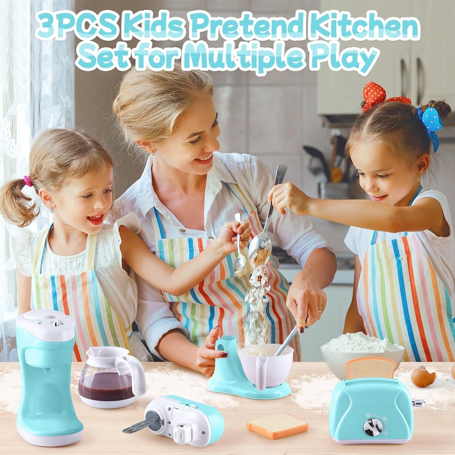 Kitchen Appliances Toys, Kids Play Kitchen Accessories Set