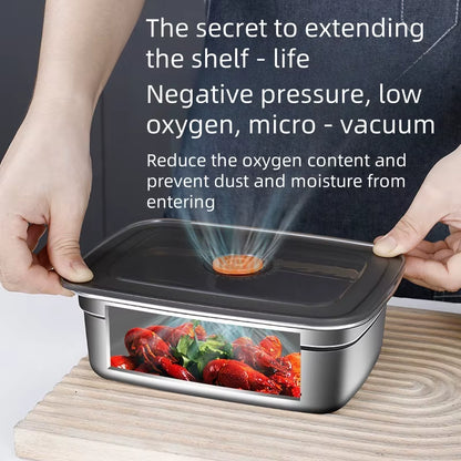 Stainless Steel Box Student Lunch Box with Lid Lunch Bento Food Box Outdoor Picnic Camping