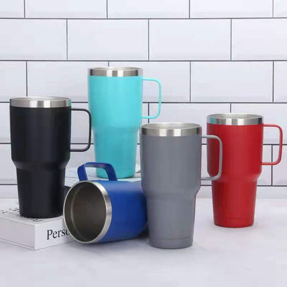 Durable 30oz Stainless Steel Vacuum Insulated Mug with Handle