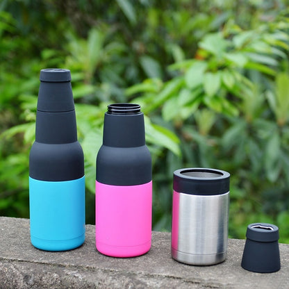 Double-Wall Vacuum Insulated Can and Bottle Koozie: The Ultimate Drink Insulator