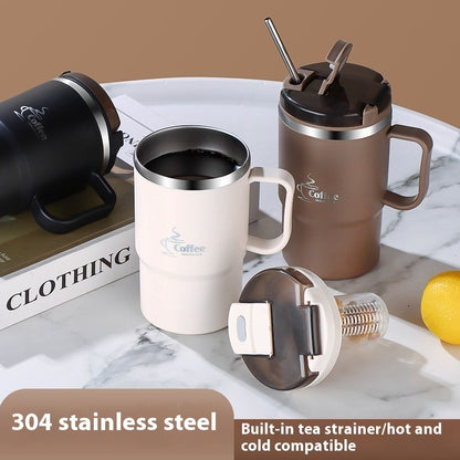 Stainless Steel Mug Cup With Cover Spoon