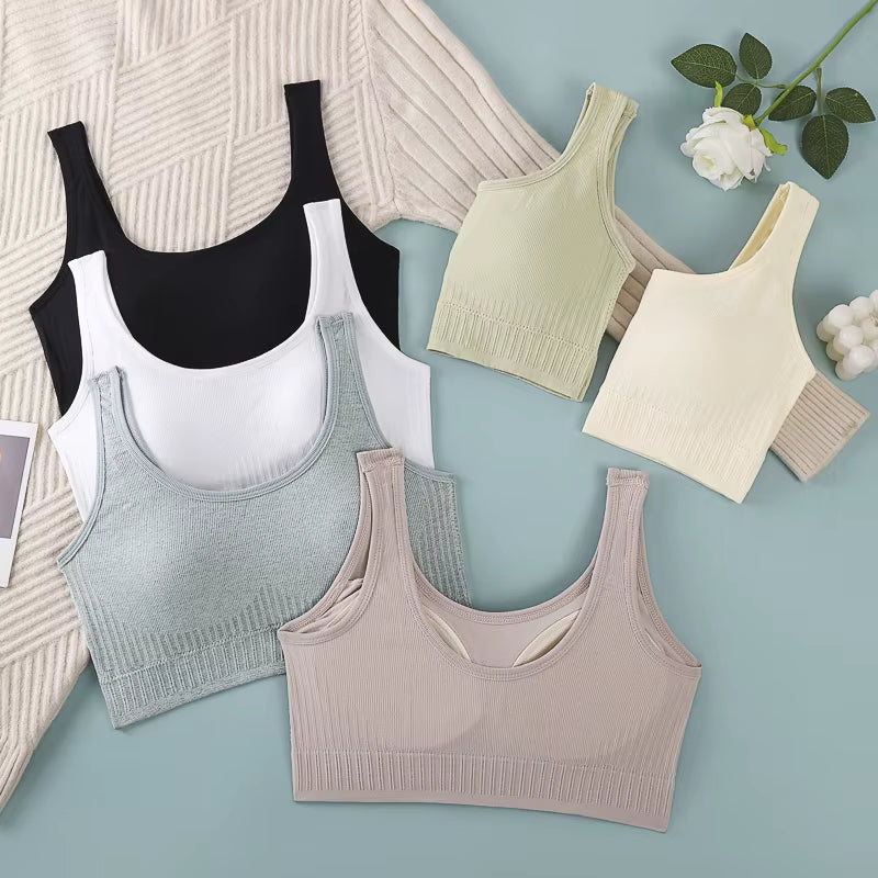Breathable Sports Bra Anti-Sweat Fitness Top Women Seamless Yoga Bra Shockproof Crop Top Push up Sport Bra Gym Workout Top