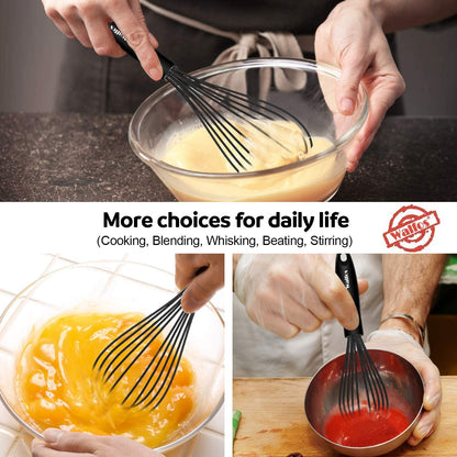 Silicone Whisk 8.5" – Heat-Resistant Balloon Egg Beater for Nonstick Cookware