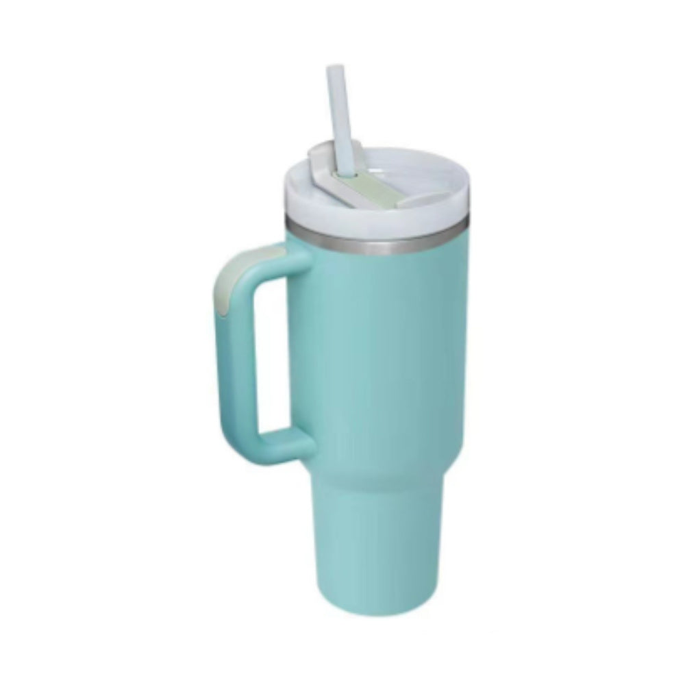 Tumbler With Handle Straw Insulated Stainless Steel