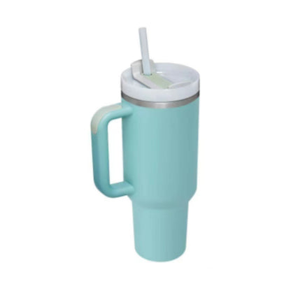Tumbler With Handle Straw Insulated Stainless Steel