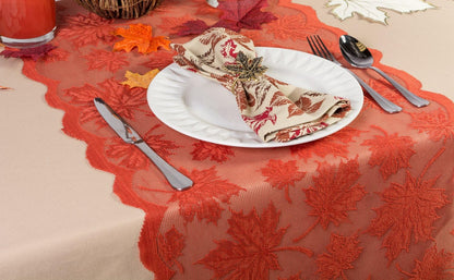 Rustic Autumn Leaves Cotton Napkin Set – 6 Pack (20x20)
