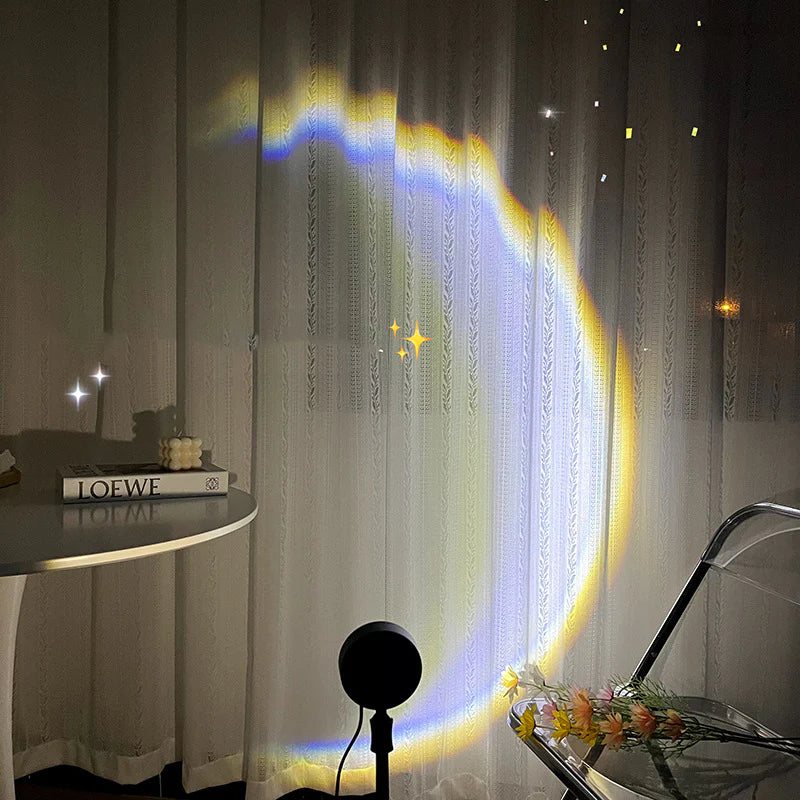 Moonlight USB LED Rainbow Glow Night Projector Ambient Lighting
