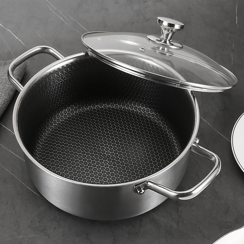 Binaural 304 Stainless Steel Soup Pot Non-coated Non-stick Pan
