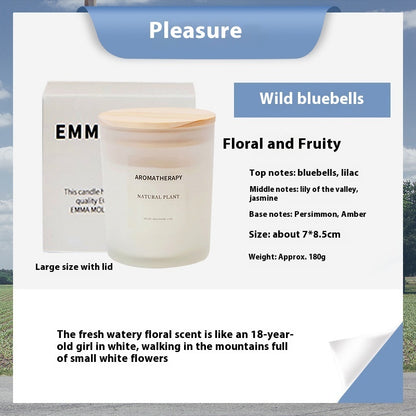 Elegant Scented Candles with Wooden Lids for Home Decor