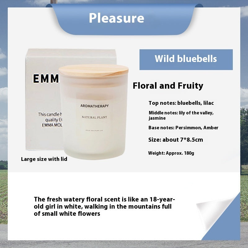 Elegant Scented Candles with Wooden Lids for Home Decor