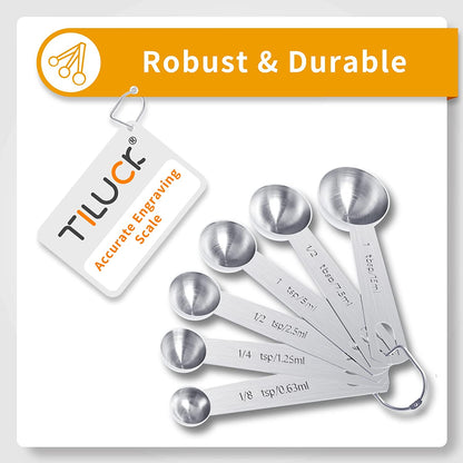 Stainless Steel Measuring Cups & Spoons Set, Cups and Spoons, Kitchen Gadgets for Cooking & Baking (10)