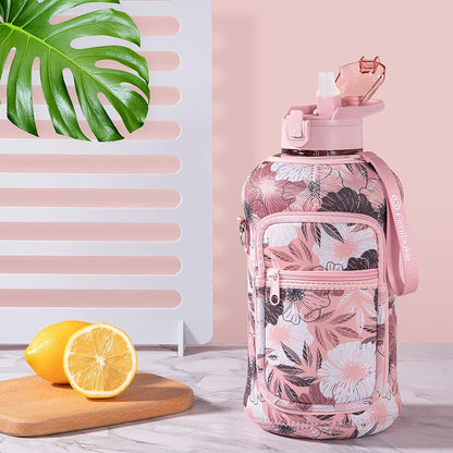 64oz Half Gallon Water Bottle with Sleeve