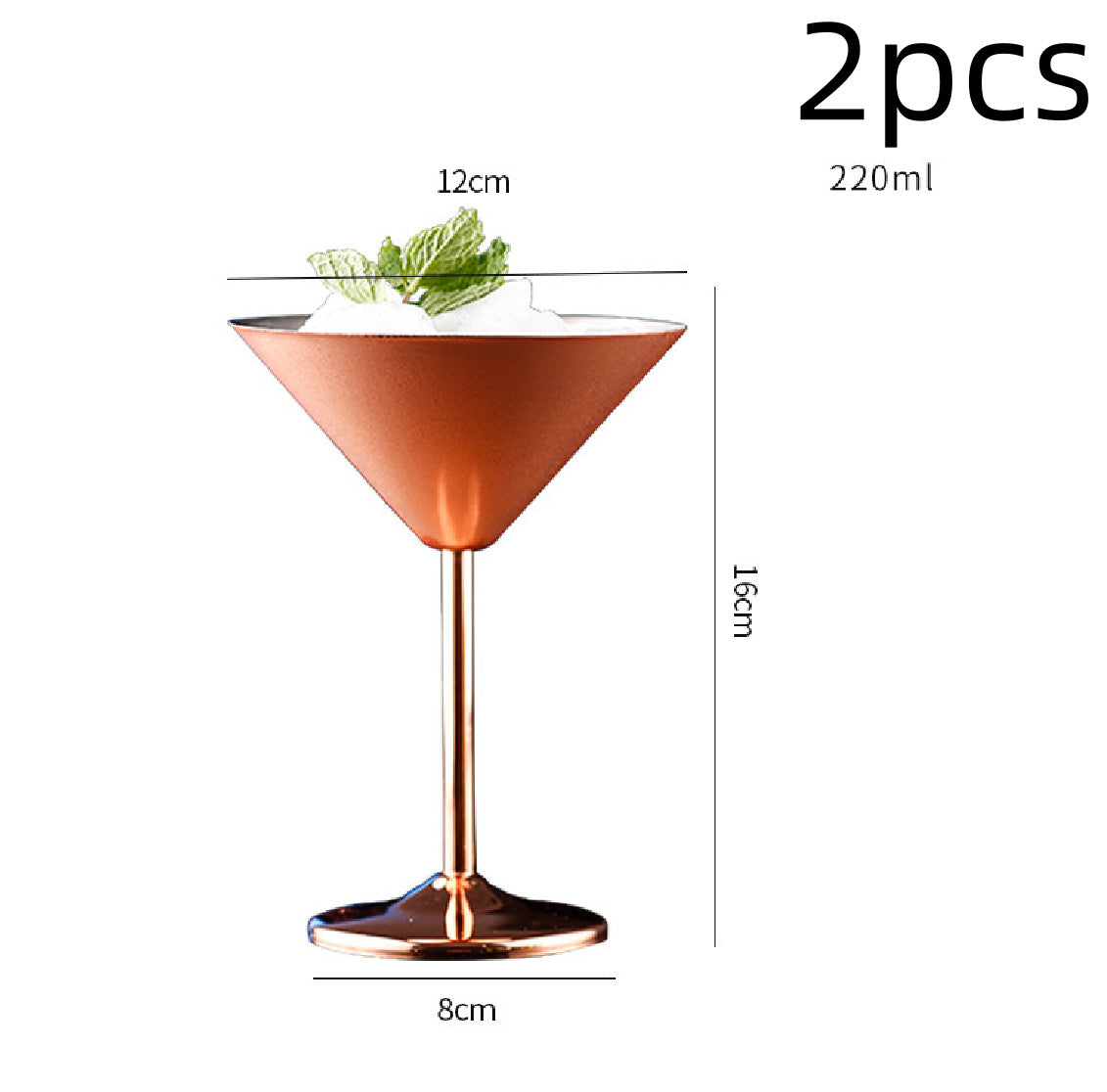 Stainless Steel Cocktail & Martini Glass