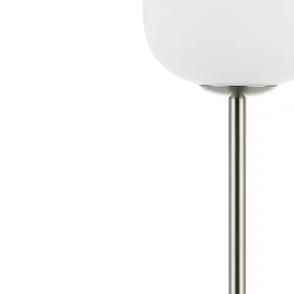 Natalia 12.25 In. Nickel/White Modern Minimalist Iron Rechargeable Integrated LED Table Lamp