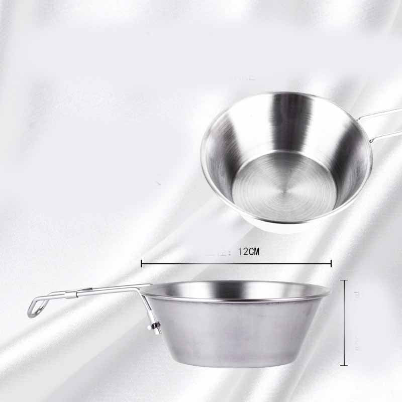 Cup Camping Portable Folding Stainless Steel Bowl