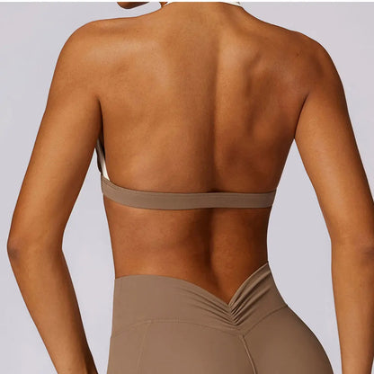Gym Sport Underwear Sports Bra Anti-Sweat Breathable Sexy Yoga Bra Shockproof Crop Top Fitness Top Push up Workout Top Women