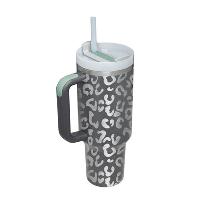 Tumbler With Handle Straw Insulated Stainless Steel
