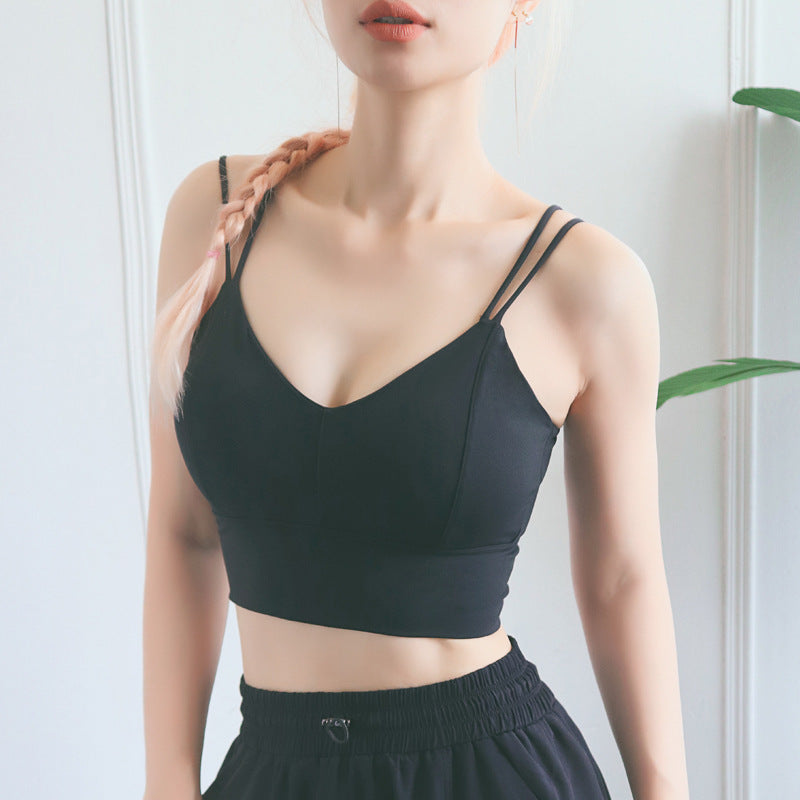 V-Neck Ribbed Cropped Top