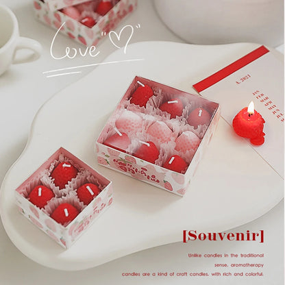 Strawberry Scented Candles Soy Wax Aromatherapy