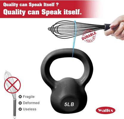 Silicone Whisk 8.5" – Heat-Resistant Balloon Egg Beater for Nonstick Cookware