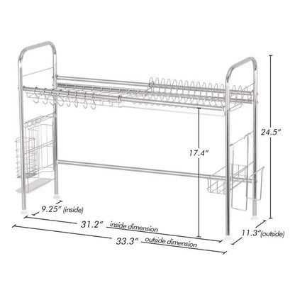Adjustable Stainless Steel Dish Rack
