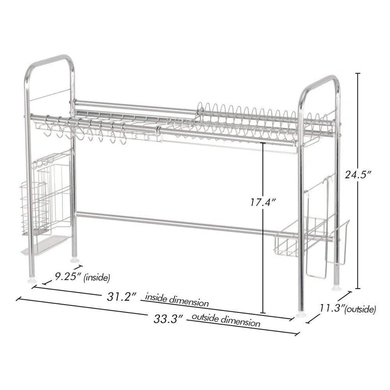 Adjustable Stainless Steel Dish Rack