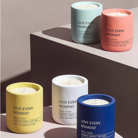 Ceramic Cup Essential Oil Scented Candles