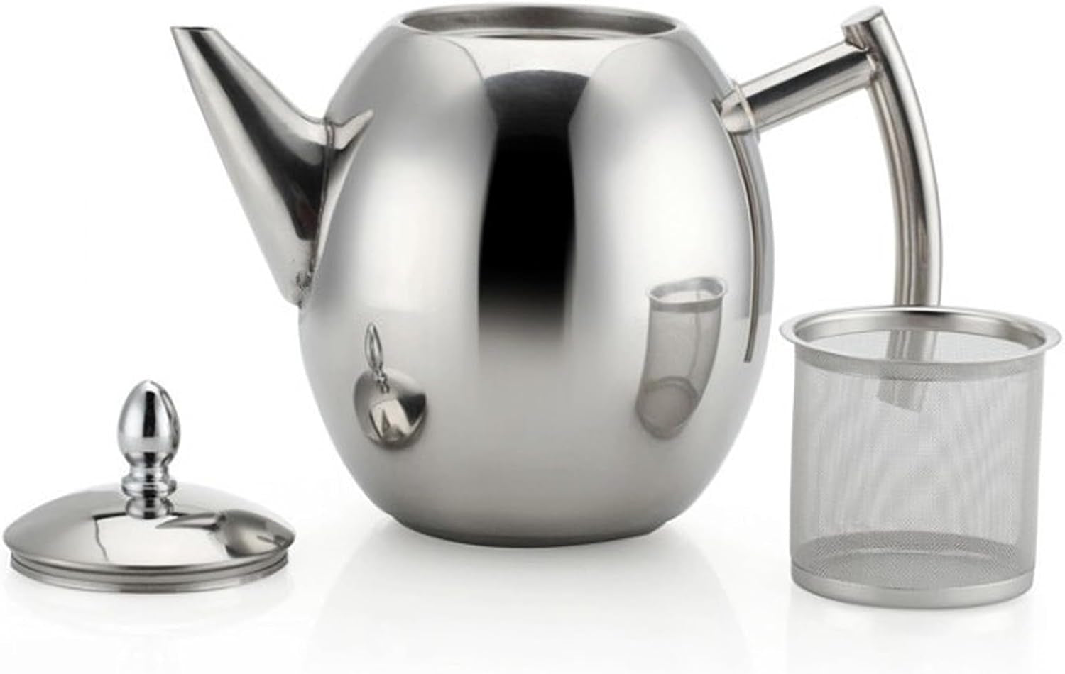 Stainless Steel Tea Pots with Infusers for Loose Tea with Filter, Lid and Strainer (1500Ml)