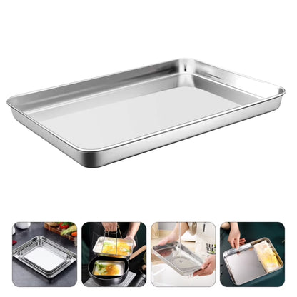 26 X 20 X 2.5 Cm Stainless Steel Baking Sheet Pan, Healthy & Non Toxic, Easy Clean & Dishwasher Safe