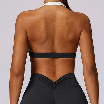 Gym Sport Underwear Sports Bra Anti-Sweat Breathable Sexy Yoga Bra Shockproof Crop Top Fitness Top Push up Workout Top Women