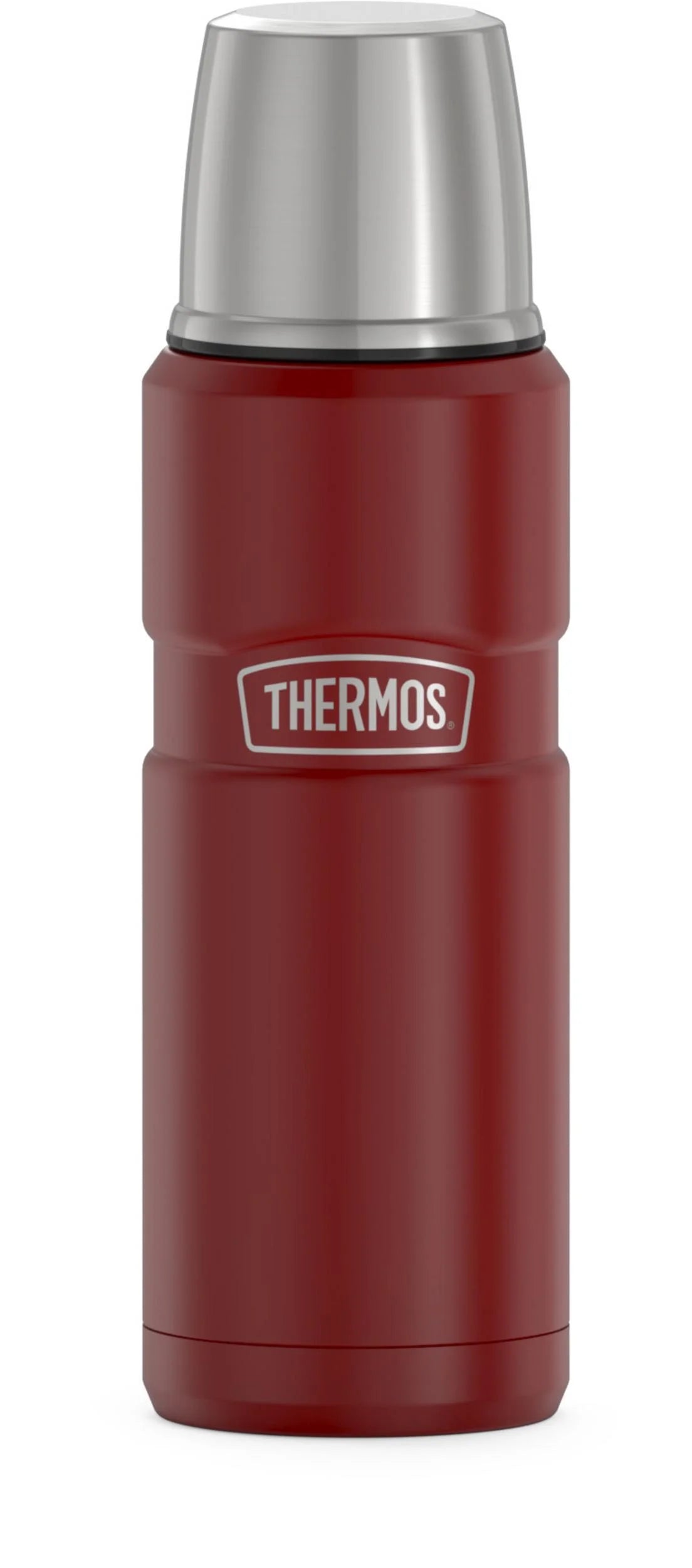 Stainless King Vacuum Insulated Stainless Steel Beverage Bottle, 16Oz, Matte Rustic Red