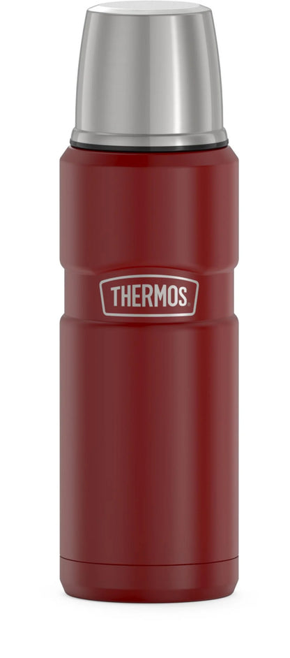 Stainless King Vacuum Insulated Stainless Steel Beverage Bottle, 16Oz, Matte Rustic Red