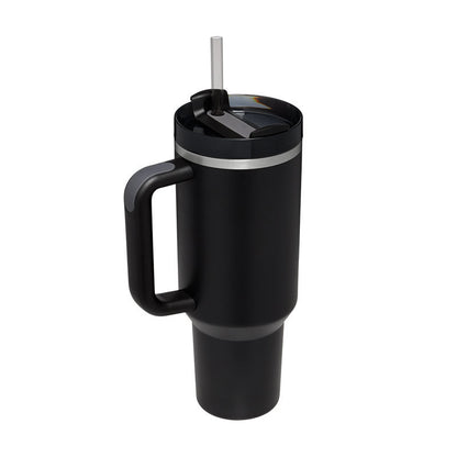 Tumbler With Handle Straw Insulated Stainless Steel