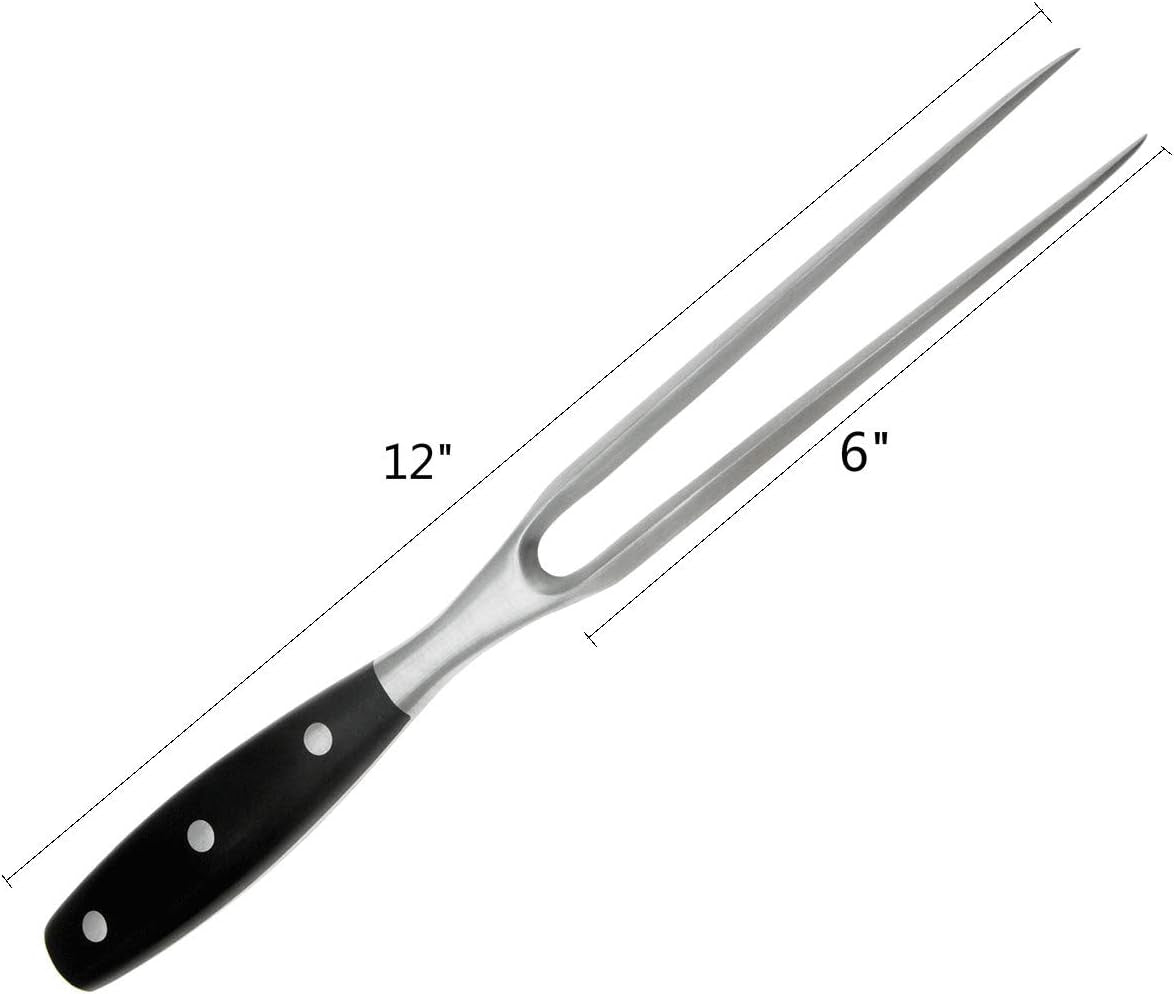 12 Inch Stainless Steel Cooking Fork for Barbecue, Serving, Cooking, Grilling, Roasting